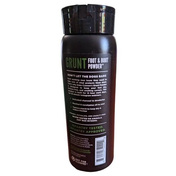 Duke Cannon Grunt Foot & Boot Powder 6 oz Discontinued Menthol Eucalyptus Dry - Picture 3 of 5